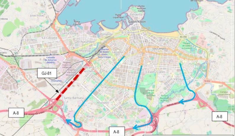 Imagen de la obras del Mitma en la autovía GJ-81