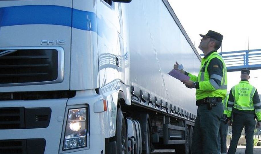 Imagen de una inspección de transporte en 2021