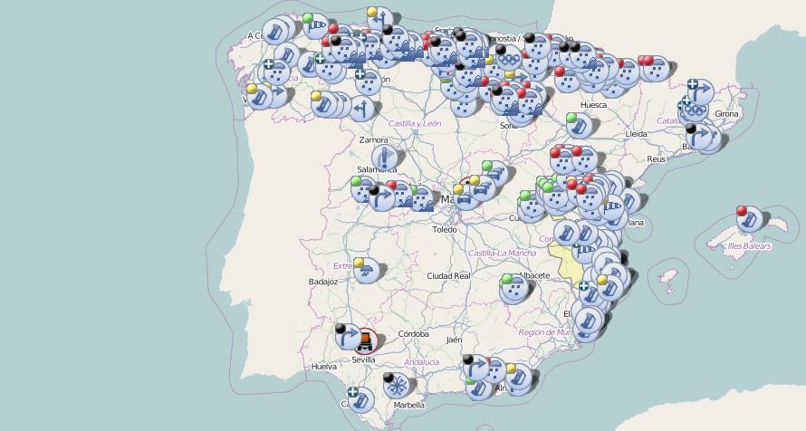 Imagen sobre el estado de las carreteras en España
