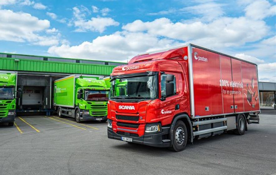 El servicio postal noruego prueba un camión eléctrico Scania