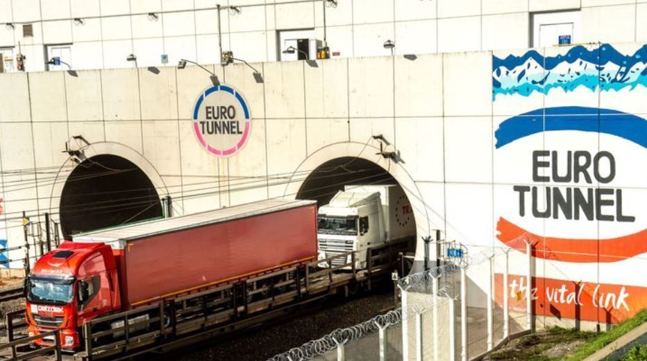 Camiones en el Eurotúnel