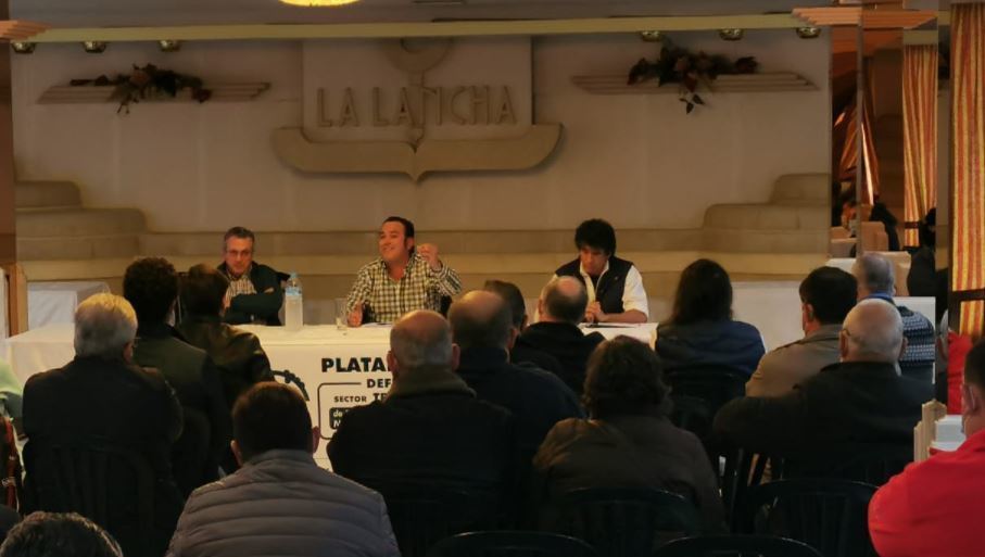 Imagen de una de las reuniones de la Plataforma en Defensa del Sector del Transporte