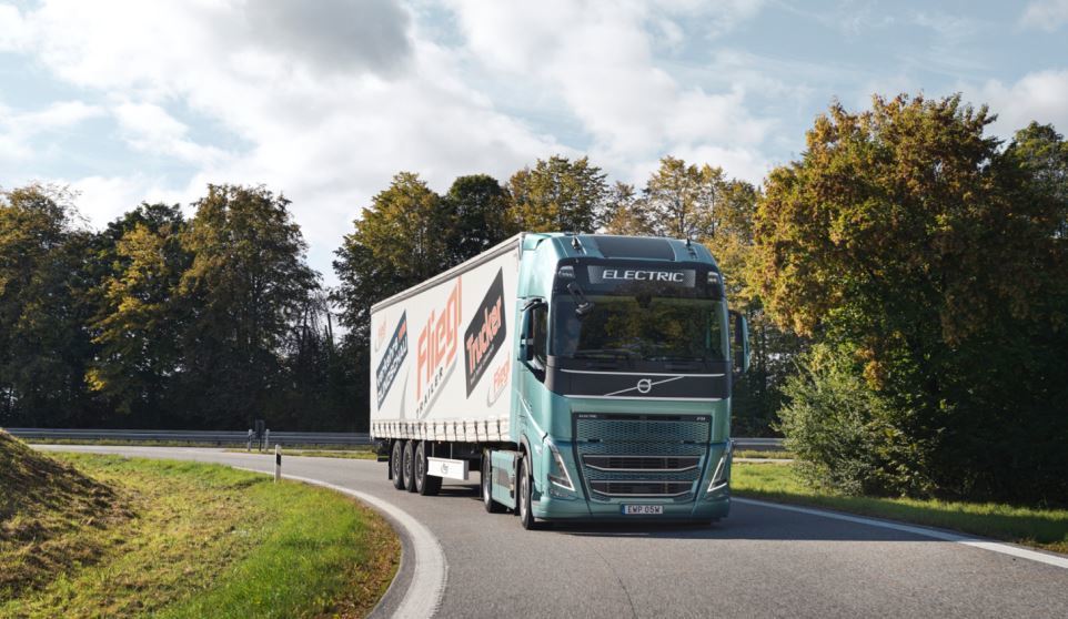Imagen del Volvo FH Electric en pruebas