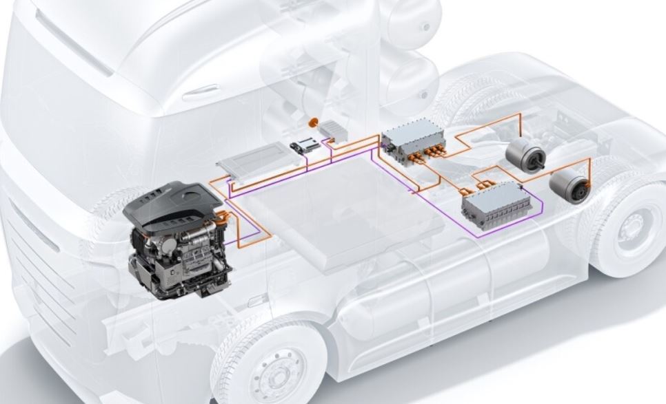Empresa conjunta de Bosch Hydrogen Powertrain Systems Co. Ltd. en el hidrógeno para camiones