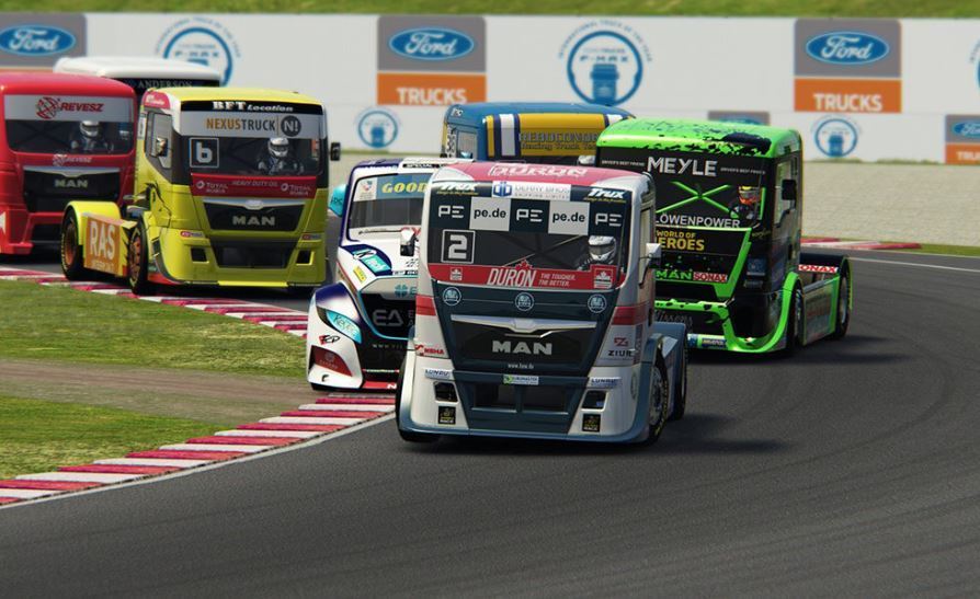 Imagen de una carrera del Campeonato de Europa de Carreras de camiones