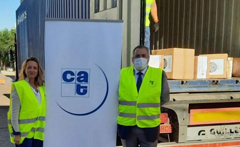 Groupe CAT colabora con Protección Civil en una acción solidaria de ayuda a los afectados por el volcán en La Palma