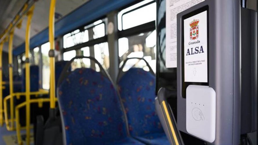 Imagen del sistema de billetaje de GMV para Grupo Alsa en Granada