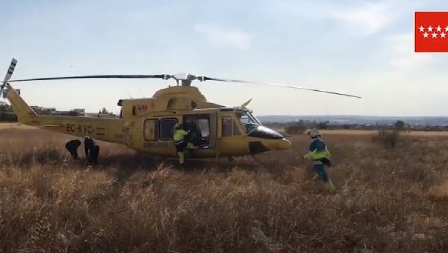 Imagen de los servicios de emergencias en el lugar