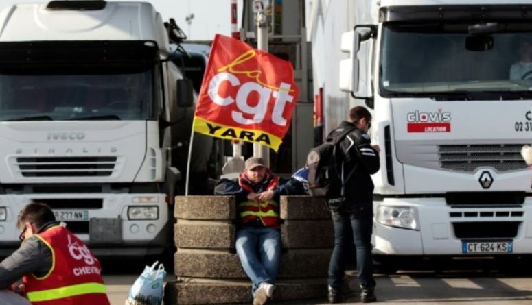 Una huelga de transporte en Francia