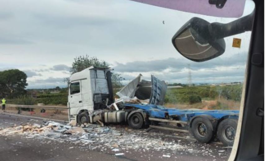 imagen del accidente en la A-7