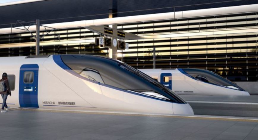 Imagen del tren Hitachi y Bombardier