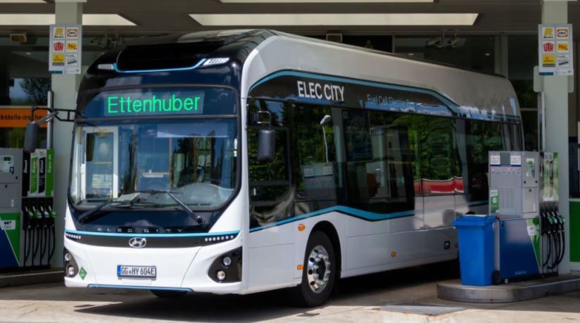 Imagen del autobús de hidrógeno de Hyundai Elec City Fuel Cell,