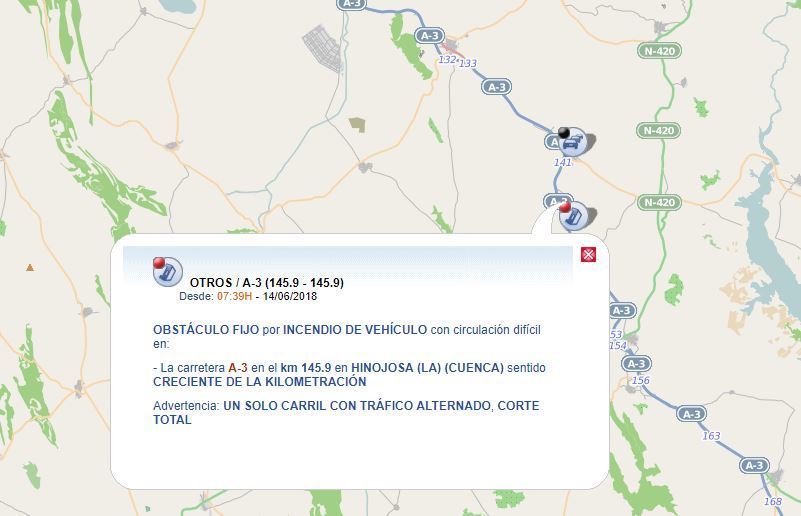 Mapa del lugar del siniestro