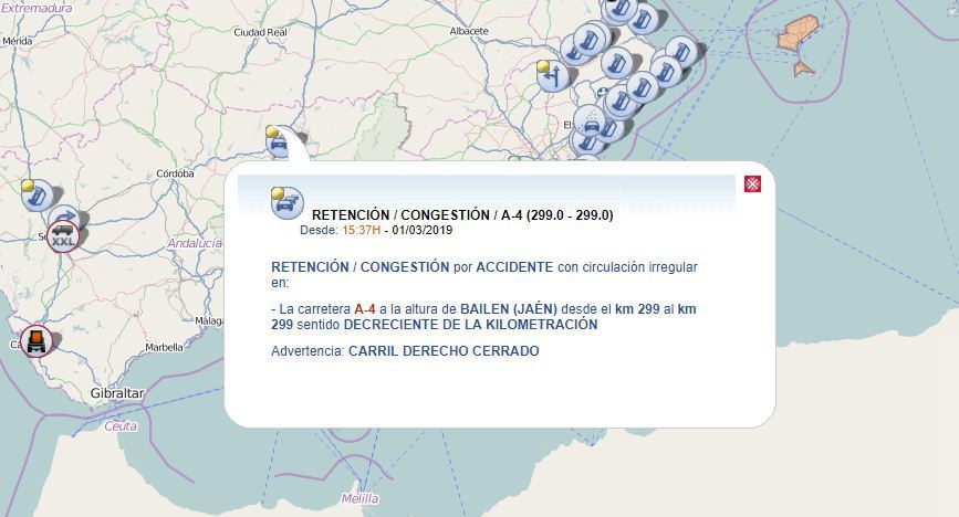 Indicación de la incidencia