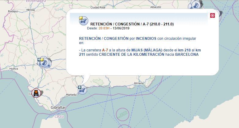 Indicación de las retenciones en la A-7