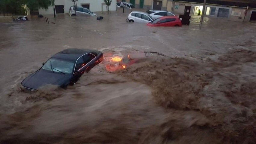 Imagen de las inundaciones en Baleares