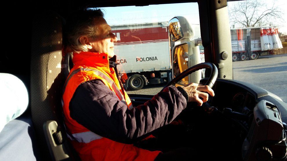Un camionero italiano