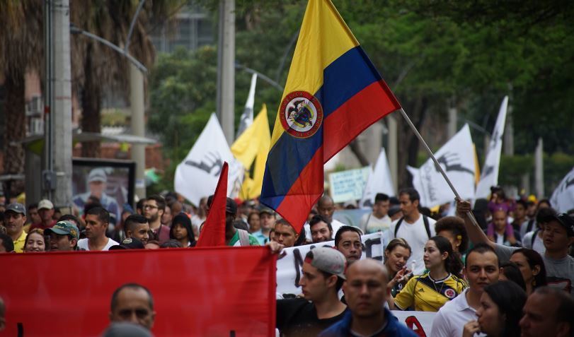 Imagen de una manifestación en Colombia