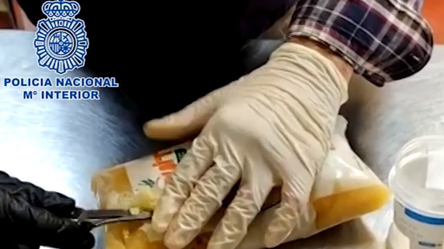 Imagen de la cocaína incautada