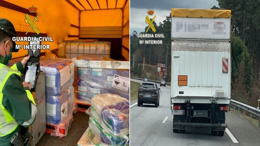 Interceptado un camión con ITV desfavorable, carga mal estibada y el conductor dio positivo en drogas
