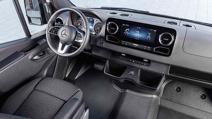 Interior de la Mercedes eSprinter