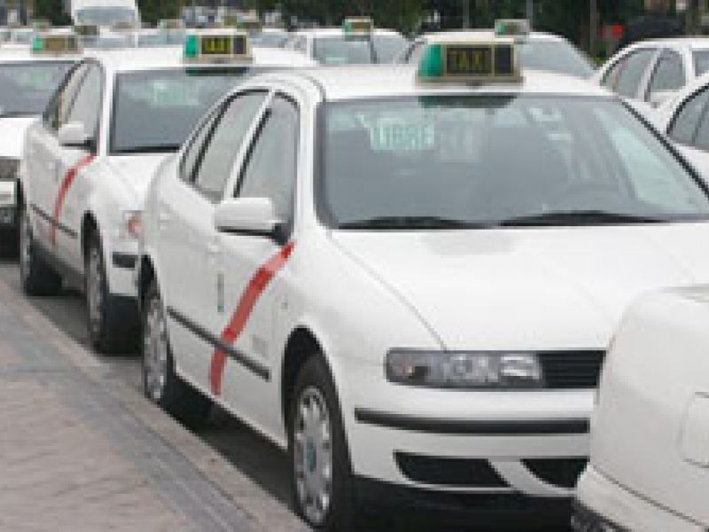 Una parada de taxi