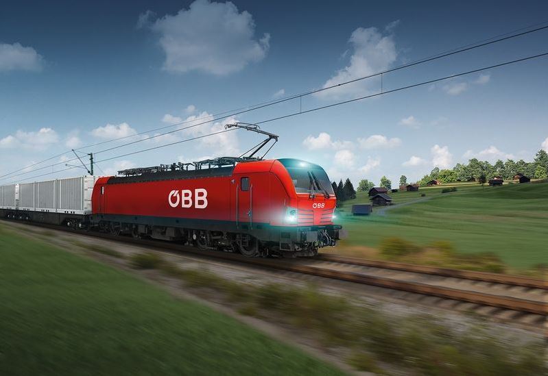 Imagen de una locomotora Vectron de Siemens