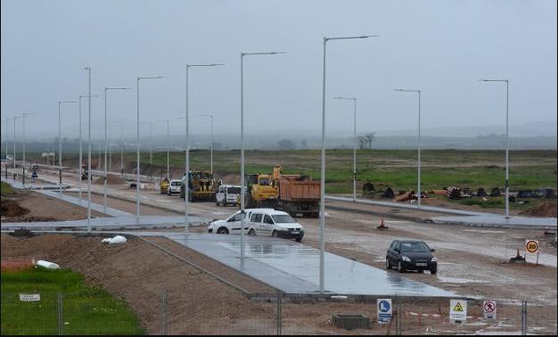 Imagen de las primeras obras de urbanización en Badajoz