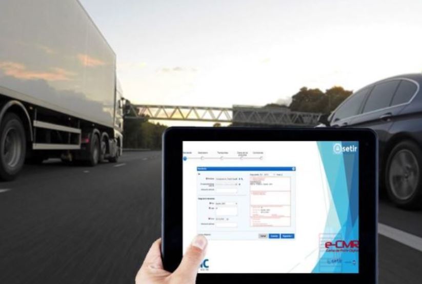 Imagen del eCMR electrónico para el transporte de mercancías