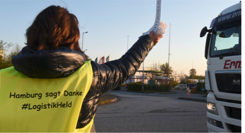 La ciudad de Hamburgo muestra su agradecimiento a los camioneros