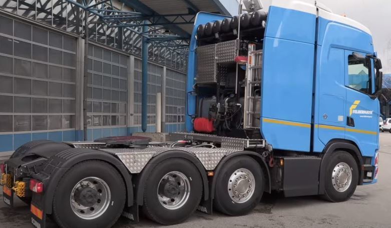 Imagen del camión Scania 770 CV en su estreno mundial