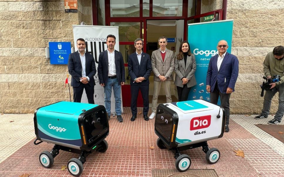 Imagen de Los robots autónomos de Goggo Network reparten los pedidos de Dia en Alcobendas