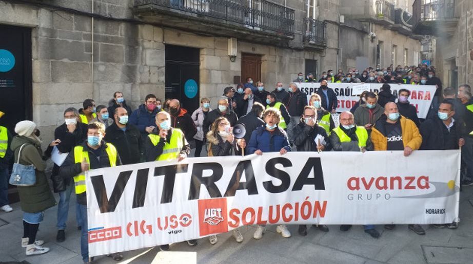 Manifestación de los trabajadores de Vitrasa