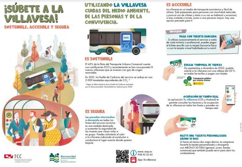 La MCP de Pamplona presenta una campaña para fomentar el uso del Transporte Urbano Comarcal