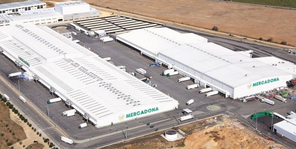 Imagen de un centro logístico de Mercadona