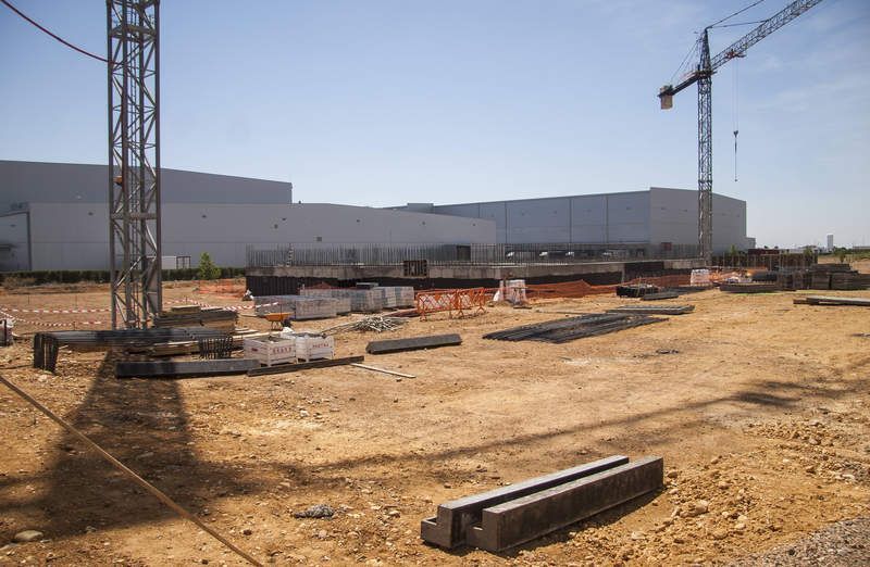 Obras en el centro logístico de Mercadona en Villadangos del Páramo. F. Otero Perandones.