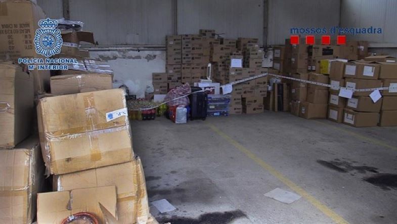 Imagen de parte de la mercancía recuperada