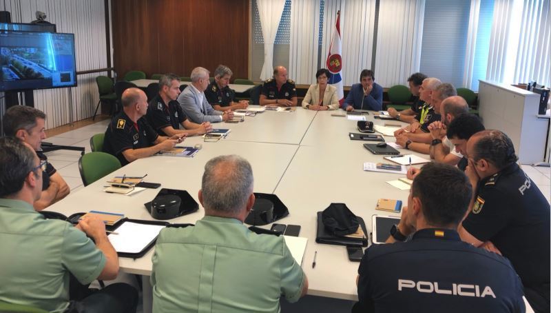 Reunión de los distintos cuerpo policiales