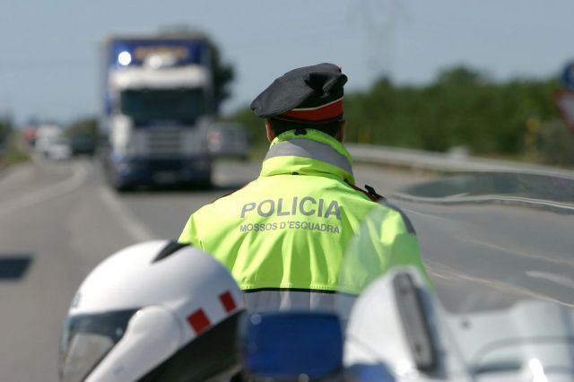 Control de tráfico de los Mossos d'escuadra