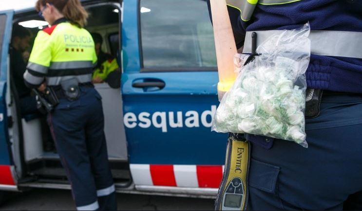 Imagen de un control de alcohol de los mossos