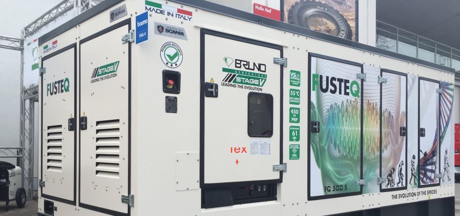 Imagen del grupo electrógeno con motor de Scania