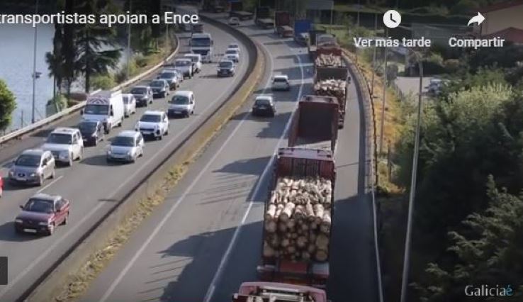 Imagen de la caravana de camiones