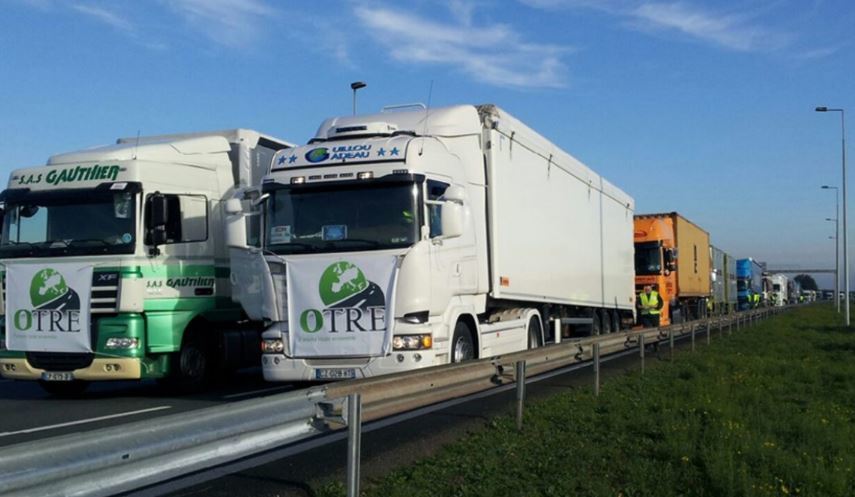 Huelga de camioneros en Francia.