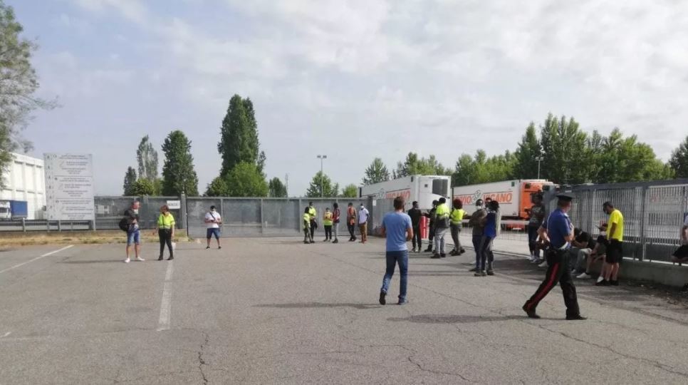 Imagen del almacén de Lidl en el que ha muerto el sindicalisa