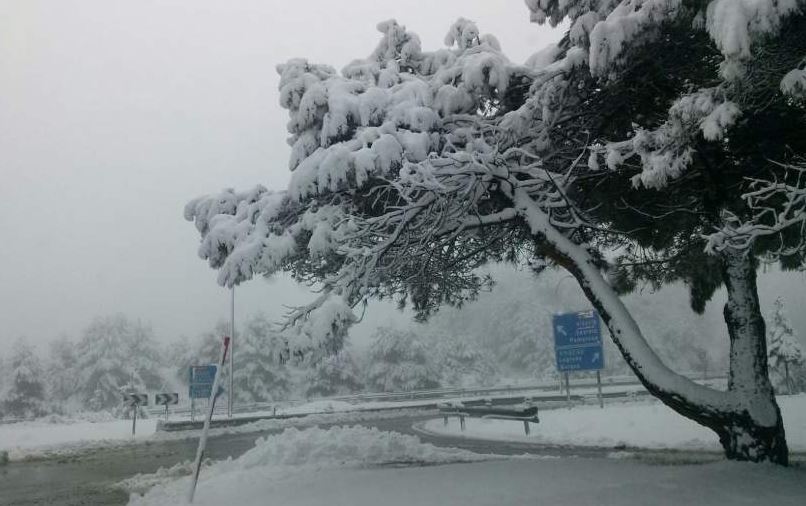 Estado de una de las carreteras del País Vasco