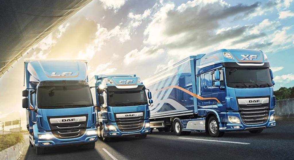Imagen de los 3 modelos de camiones DAF