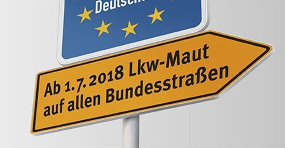 Imagen gráfica del anuncio de la ampliación de peajes en Alemania