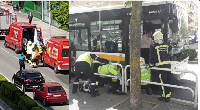 Imagen del accidente donde fue atropellado un peatón