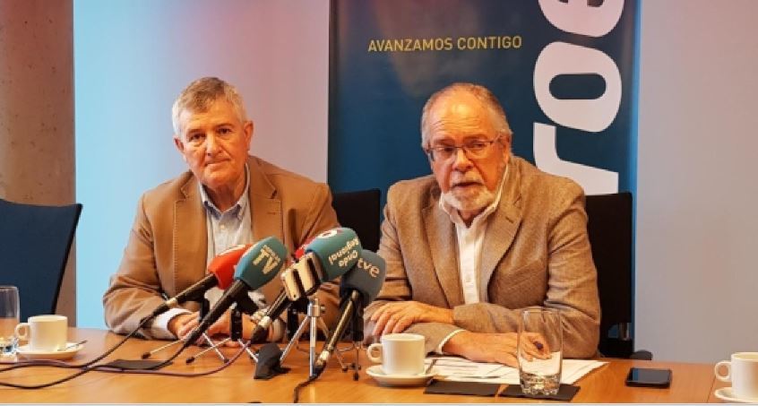 Presidente de Froet, Pedro Díaz Martínez y el secretario general, Manuel Pérezcarro Martín