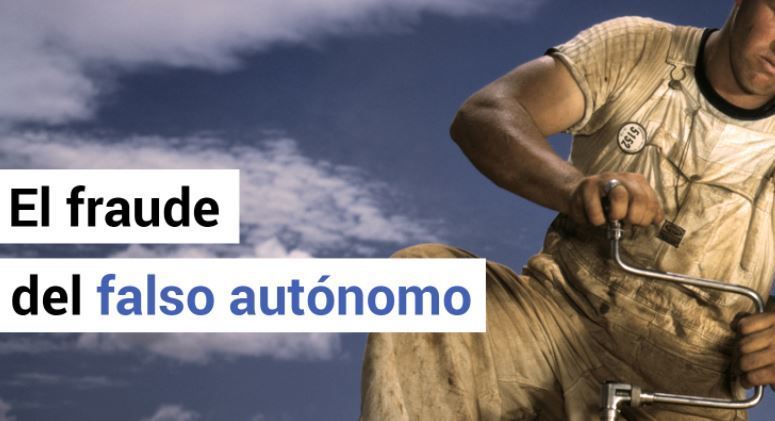 Cartel del falso autónomo